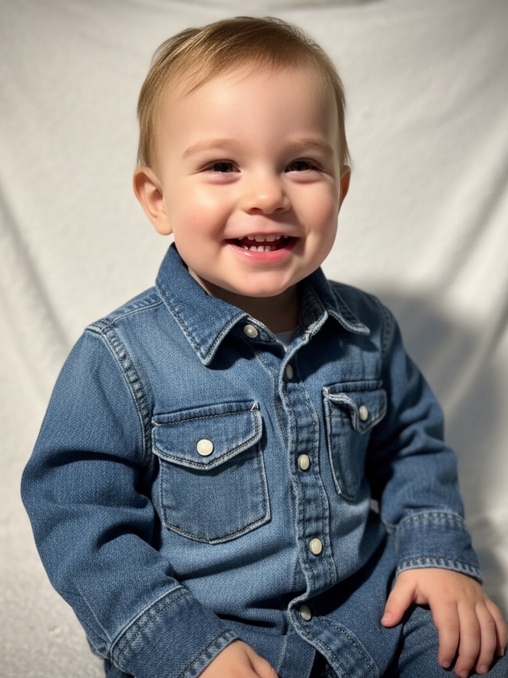 GAP Light Blue Denim Button-Up Shirt